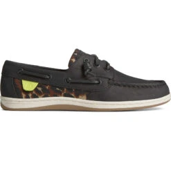 Sperry Top-Sider Women's Songfish Cheetah Boat Shoe Black