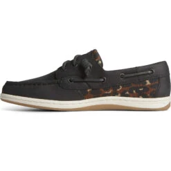 Sperry Top-Sider Women's Songfish Cheetah Boat Shoe Black -Sperry Top-Sider Sales STS88986 180