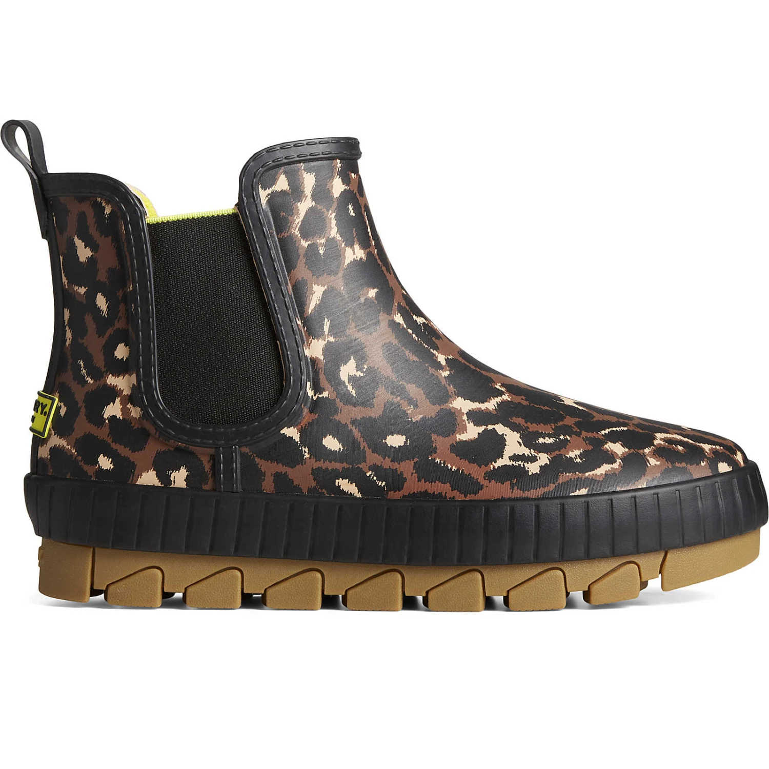 Sperry Top-Sider Women's Torrent Leopard Chelsea Waterproof Rain Boot Black 3 Sperry Top-Sider Women's Torrent Leopard Chelsea Waterproof Rain Boot Black
