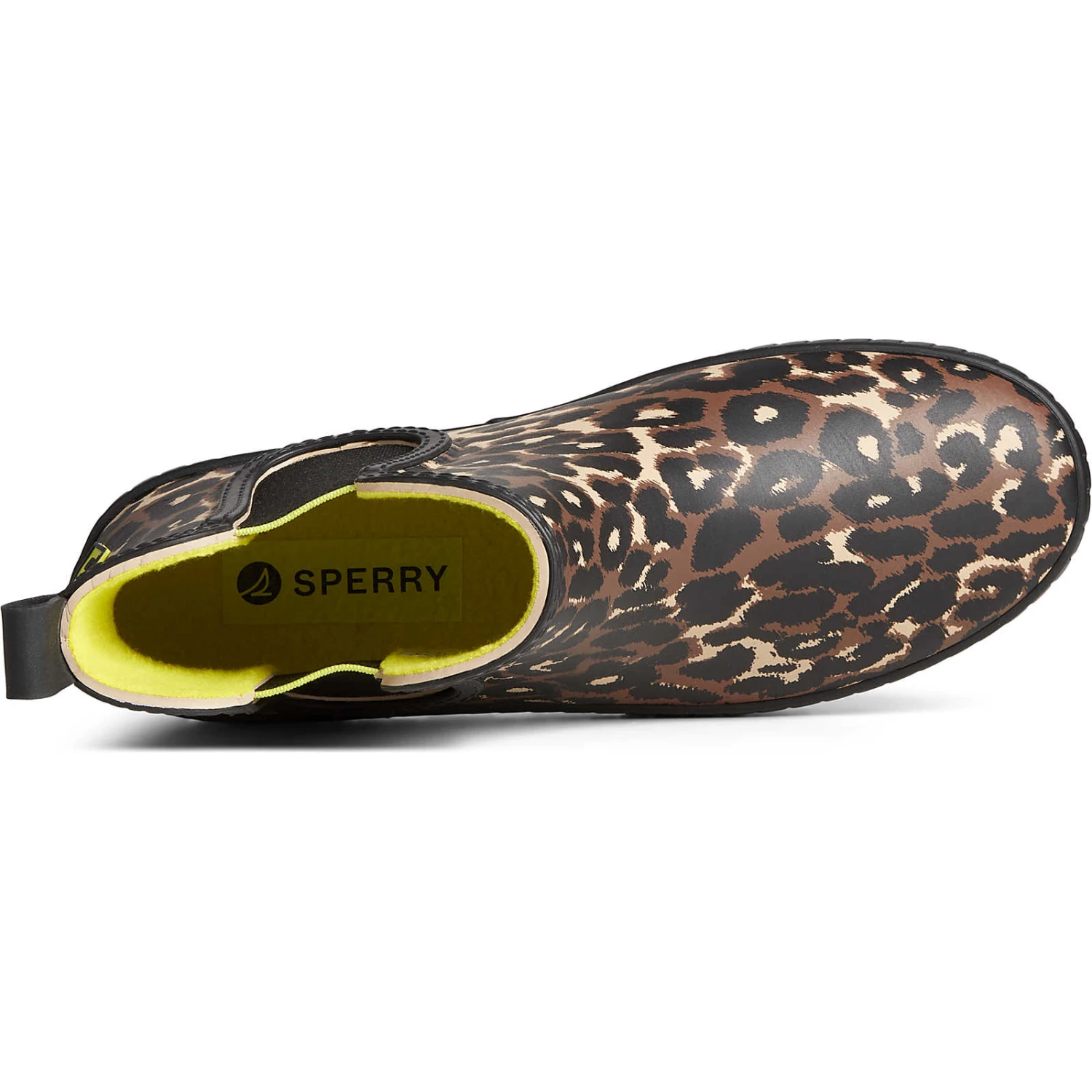 Sperry Top-Sider Women's Torrent Leopard Chelsea Waterproof Rain Boot Black 9 Sperry Top-Sider Women's Torrent Leopard Chelsea Waterproof Rain Boot Black - Image 7