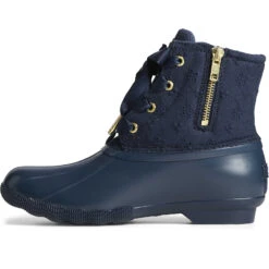 Sperry Top-Sider Women's Saltwater Eyelet Duck Boot Navy -Sperry Top-Sider Sales STS89078 180