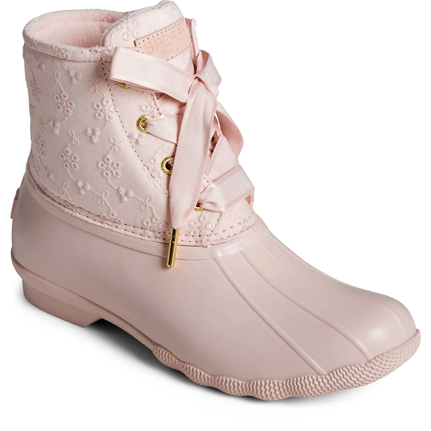 Sperry Top-Sider Women's Saltwater Eyelet Duck Boot Pink 4 Sperry Top-Sider Women's Saltwater Eyelet Duck Boot Pink - Image 2