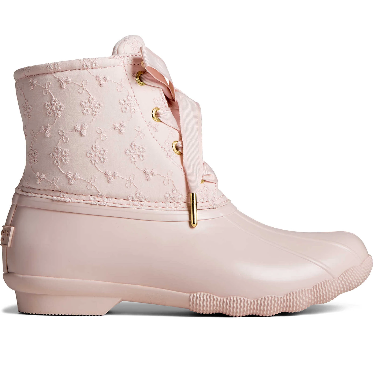 Sperry Top-Sider Women's Saltwater Eyelet Duck Boot Pink 3 Sperry Top-Sider Women's Saltwater Eyelet Duck Boot Pink