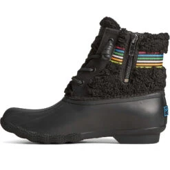 Sperry Top-Sider Women's Saltwater™ Rainbow Sherpa Duck Boot Black -Sperry Top-Sider Sales STS89081 180